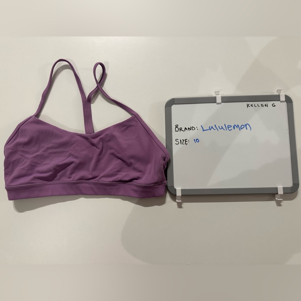 Lululemon flow y bra size 10: purple